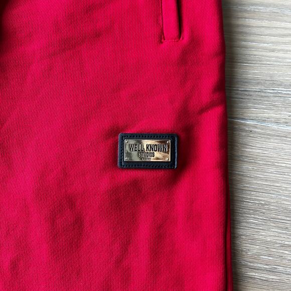 Well Known Studios Red Bowery Track Sweat Pants Large - Picture 5 of 7